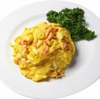 Stir-fried crab meat and egg