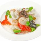 Stir-fried three kinds of seafood
