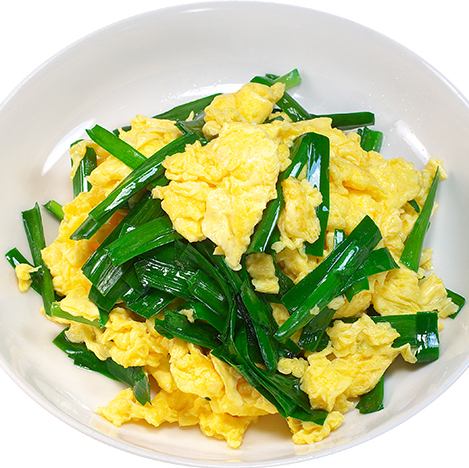 Fried chives and eggs