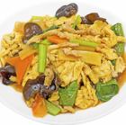 Stir-fried wood ear mushroom, egg and meat