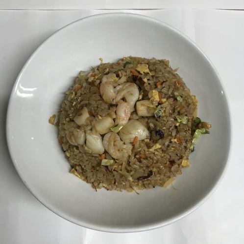 Seafood fried rice with XO sauce