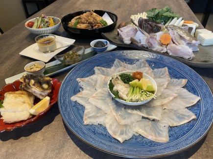 【천연 아라 코스 22000 엔】 아라를 맛볼 수있는 호화스러운 플랜 ◆ 아라노 샤브샤브 등 전 9 품