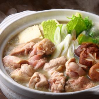 11~2月【地鶏寄せ鍋コース】お造り三種、地鶏の寄席鍋/120分飲み放題付き/全8品 4500円→4000円