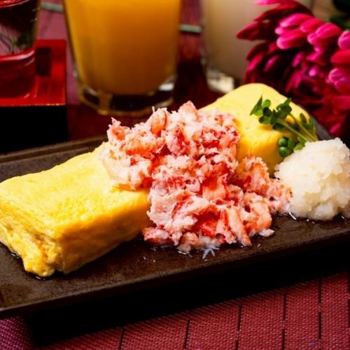 ズワイ蟹ぶっかけ出汁巻き