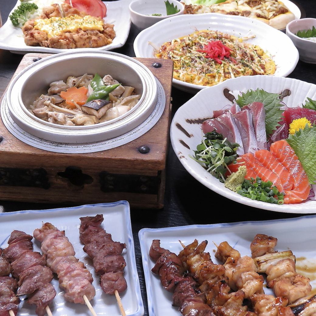 ジューシーな焼き鳥と熱々の釜飯、創作料理が人気の地域密着居酒屋♪大小お座敷も完備