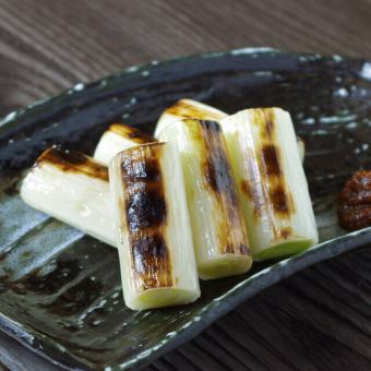 【野菜焼き】白ねぎ(自家製味噌添え)