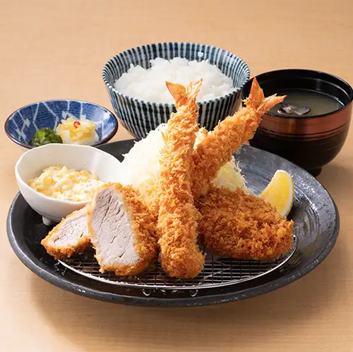 海老ミックスフライ定食