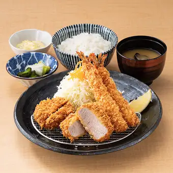 ヒレ&海老フライ定食