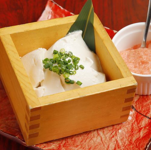 Pumped-up masu-mori tofu