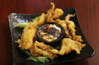 Deep-fried squid with beer