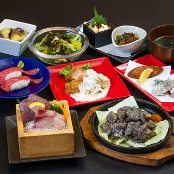 前日迄の予約で10%OFF!宮崎郷土宮崎地鶏来県コース/一人一皿/2H生ビール付飲放5200円