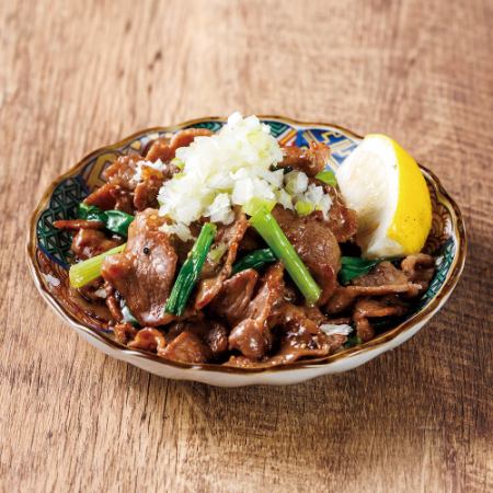 葱と牛タン切り落とし焼き