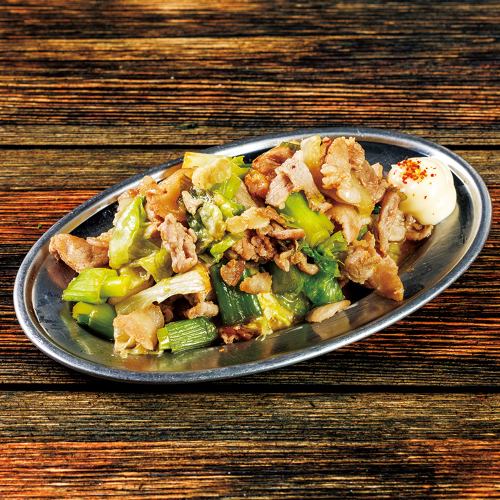 【淀屋橋店限定】細切れポークと九条ねぎレタスのしょうが焼き