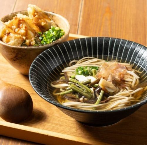 [For lunch♪] Enjoy our homemade soba noodles and our special soup stock!