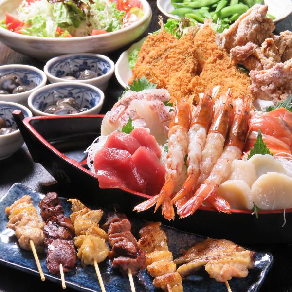 Discuss the menu and number of items with the restaurant! Of course, you can also order luxurious sashimi in a boat. ``2-hour all-you-can-drink Omakase Reservation Plan'' starts from 5,000 yen!