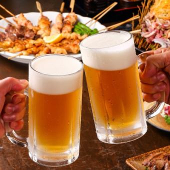 21時以降限定【奥羽・二次会コース】もう一軒♪お任せ料理など全4品＋3時間飲み放題付き2,500円