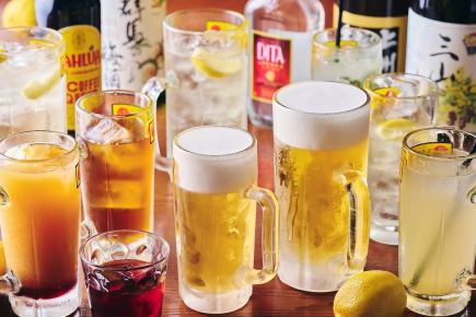 【プレミアム飲み放題プラン】　店内のお酒全て飲み放題　2500円(税込)