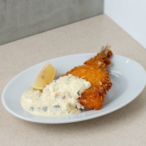 Fried horse mackerel (homemade tartare)