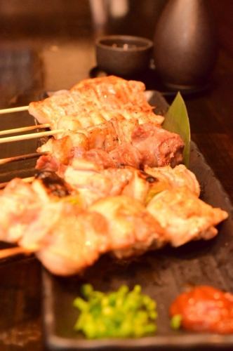 炭烤烤鸡肉串