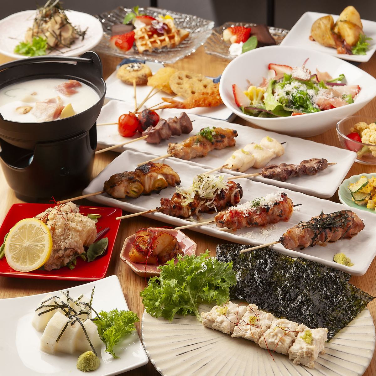 一品一品想いを込めた焼き鳥の数々をご堪能下さい。