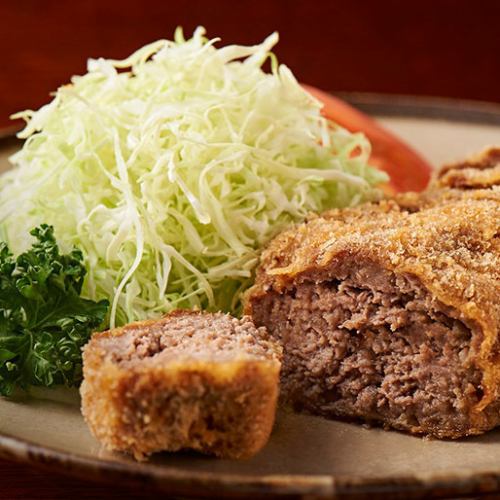 Hitachi beef minced meat cutlet