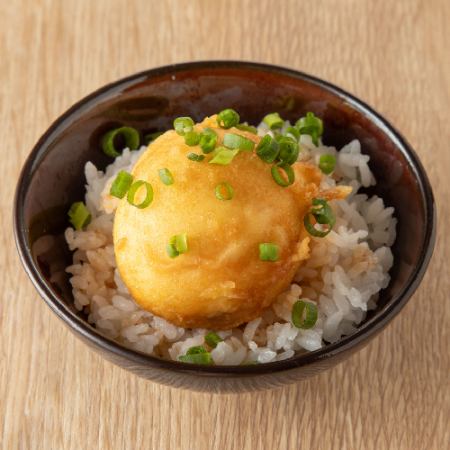 Mini half-boiled egg tempura bowl