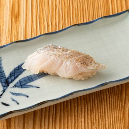 季節の握り寿司　太刀魚炙り　1貫