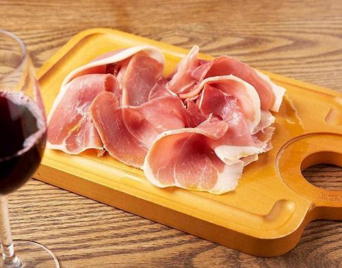 Freshly sliced French ham