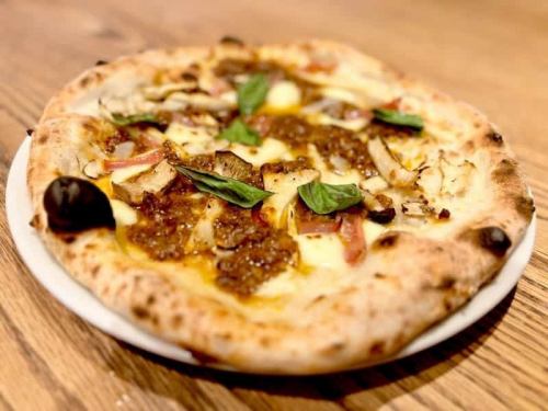 Three kinds of mushroom pizza lasagna
