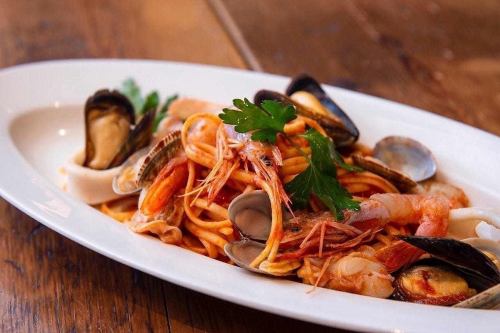 Linguine Pescatore with plenty of seafood