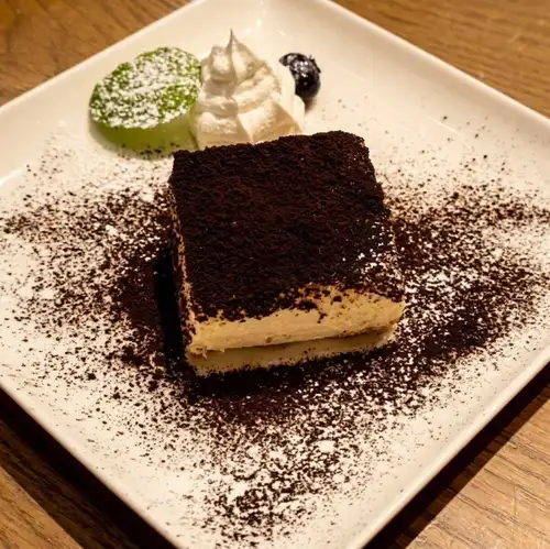 Espresso-flavored tiramisu