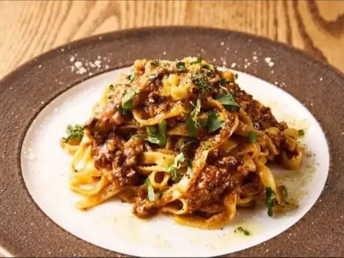 Rich Bolognese with fresh tagliatelle