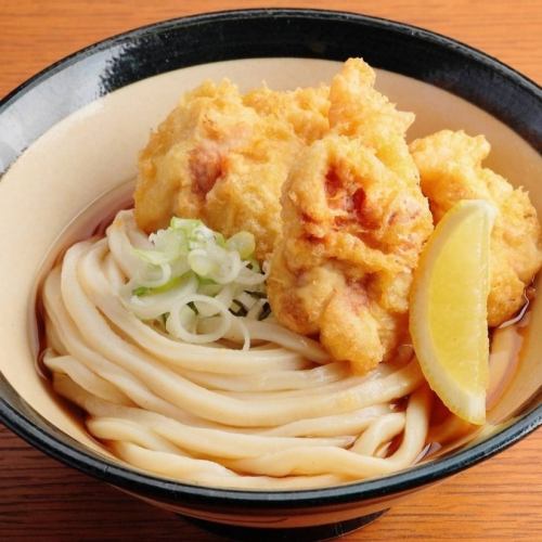 【冷】かしわ天ぶっかけうどん