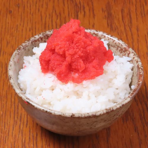 Heaping servings of mentaiko rice