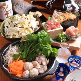 [Welcome/farewell party Japanese parsley hotpot course] The premium course, which includes Chiran chicken, is now only 6,000 yen instead of 6,500 yen!