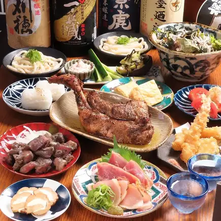忘年会【ひな香の3大名物いわい鳥の肉汁焼、鳥刺し、炭火黒焼きコース】今だけ5500円→5000円◎