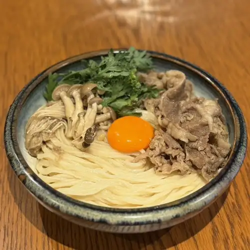 釜玉牛すきうどん