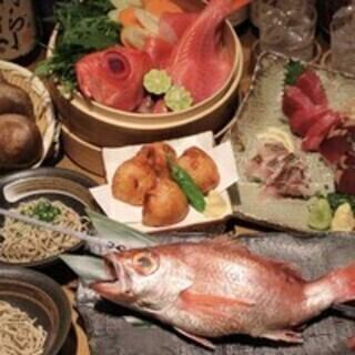 【生ビールを含む3H飲み放題付】熾コース◆馬刺しや豪華な炉端焼き、厚切牛タンなど全11品6600円