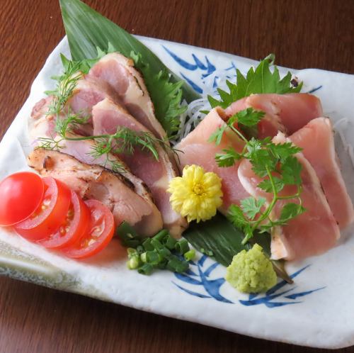 地鶏のたたき焼き