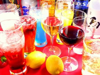 All-you-can-drink soft drinks for 120 minutes → 1000 yen (tax included)