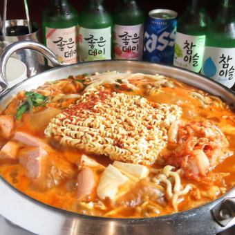 プテチゲ+韓国惣菜【食放】お一人様3700円 ！(税込)