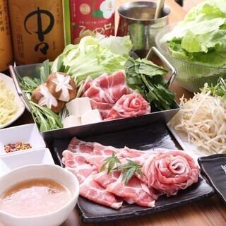 120 minutes of all-you-can-drink included [Pork Shabu-Shabu and Specialty Obanzai Assortment Course] 11 dishes total 5,000 yen ⇒ 4,000 yen