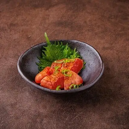 Broiled marinated cod roe