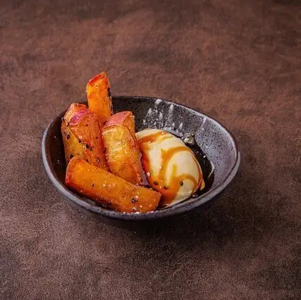 Sweet potato and vanilla ice cream