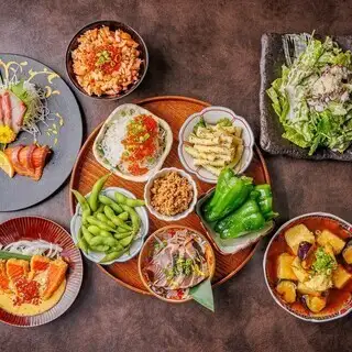 [Assorted Sashimi Platter and Our Signature Rare Salmon Cutlet] 10-Course Meal with 2 Hours of All-You-Can-Drink '¥5,500 ⇒ ¥4,500'