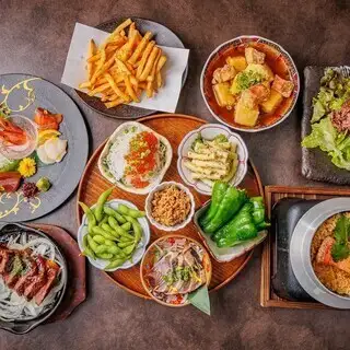 [5 kinds of sashimi platter and a course featuring delicacies from the mountains and sea, including aged meat and white sea bream] 11 dishes in total with 2 hours of all-you-can-drink '¥7,000 ⇒ ¥6,000'