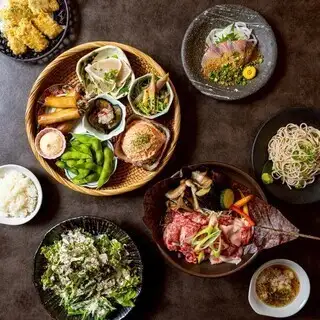 [Hida Beef Grilled on Magnolia Leaf Course] 11 dishes with 2 hours of all-you-can-drink: ¥5,500 ⇒ ¥5,000