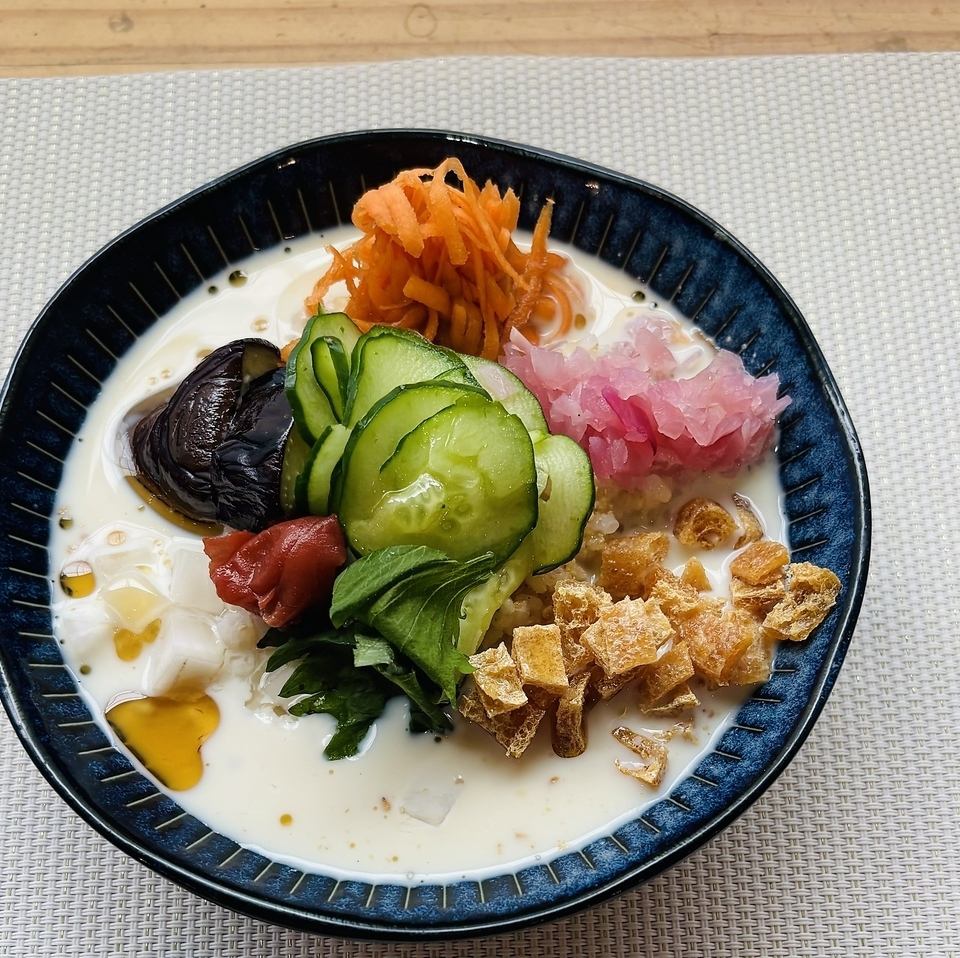 夏の定番、豆乳冷や汁、豆乳冷麺のランチ、始まりました。(8月末まで)