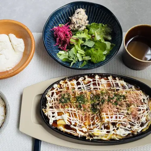 8th Anniversary Special: Tofu Okonomiyaki Lunch (July only)