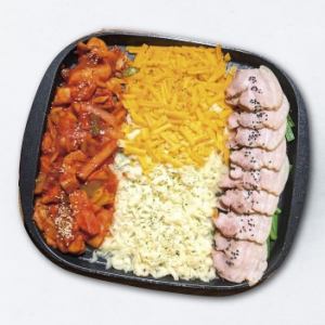 成熟五花肉起司辣炒雞排（1人份）